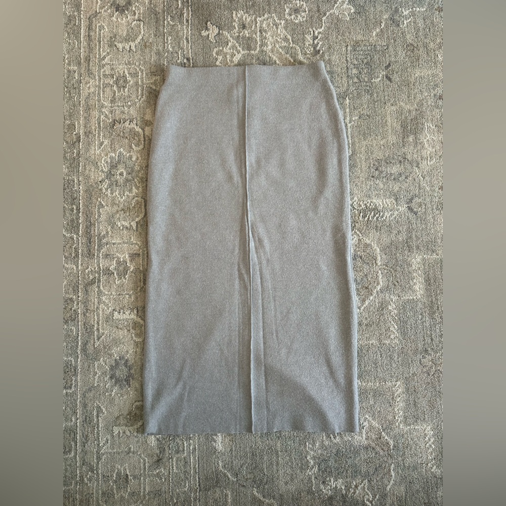 Zara Light Gray Knit Pencil Skirt